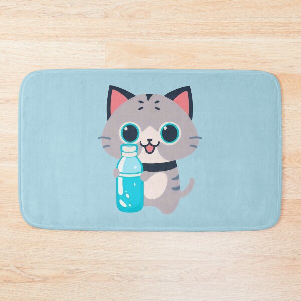 Item preview, Water Bottle Kitty | Water Flask Cat | Kawaii Chibi Anime Cats | Hydro Cats 006 designed and sold by Catcosm.