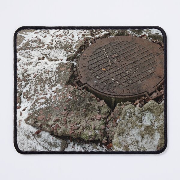 Item preview, A rusty manhole in winter designed and sold by tshuki.