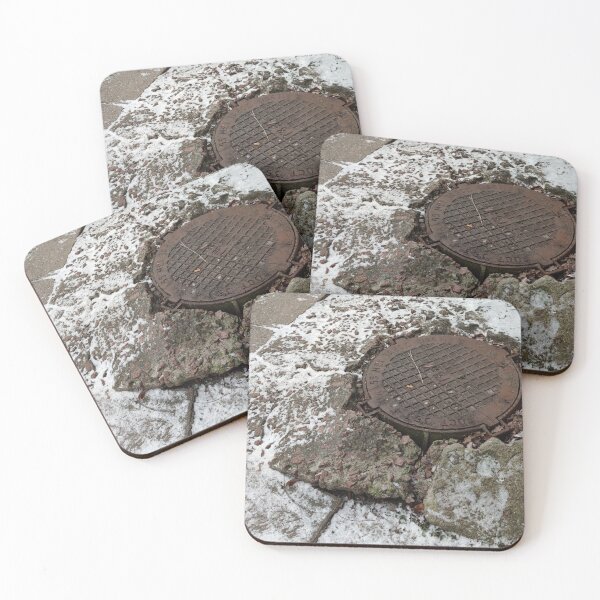 Item preview, A rusty manhole in winter designed and sold by tshuki.