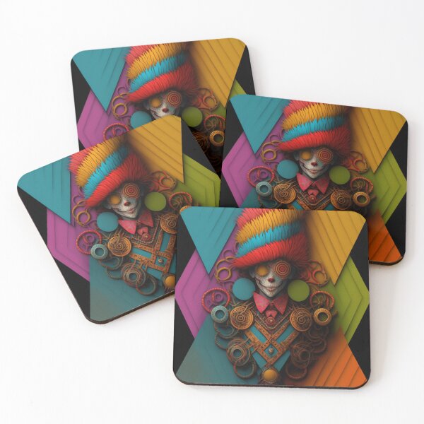 Item preview, Clown Clowns-Abstract Steampunk Clown  designed and sold by letsgetinspired.
