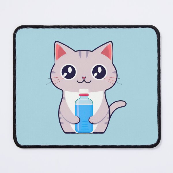 Item preview, Water Bottle Kitty | Water Flask Cat | Kawaii Chibi Anime Cats | Hydro Cats 004 designed and sold by Catcosm.