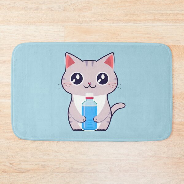 Item preview, Water Bottle Kitty | Water Flask Cat | Kawaii Chibi Anime Cats | Hydro Cats 004 designed and sold by Catcosm.