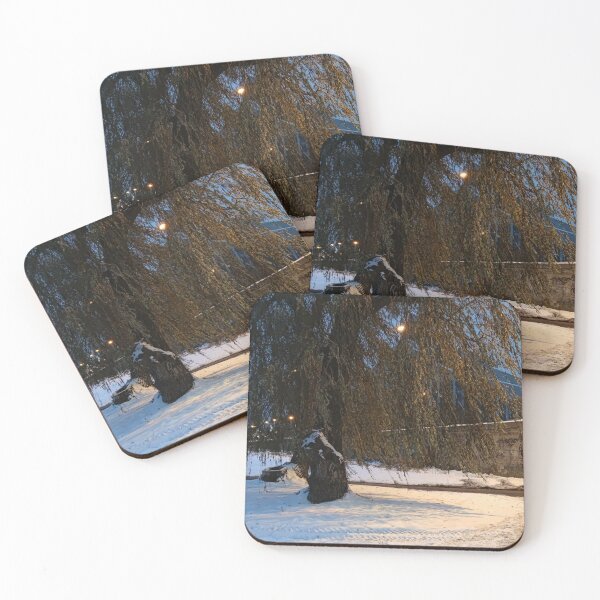 Item preview, A brown willow tree in winter night designed and sold by tshuki.