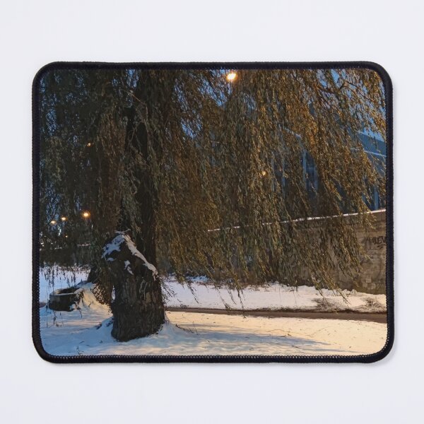 Item preview, A brown willow tree in winter night designed and sold by tshuki.