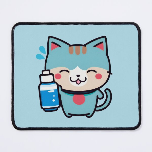 Item preview, Water Bottle Kitty | Water Flask Cat | Kawaii Chibi Anime Cats | Hydro Cats 002 designed and sold by Catcosm.