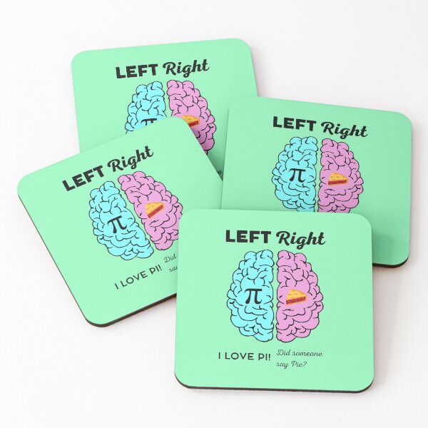 Item preview, Left Right Brain Hemisphere Pi Pie Math Joke  designed and sold by LordAudes.
