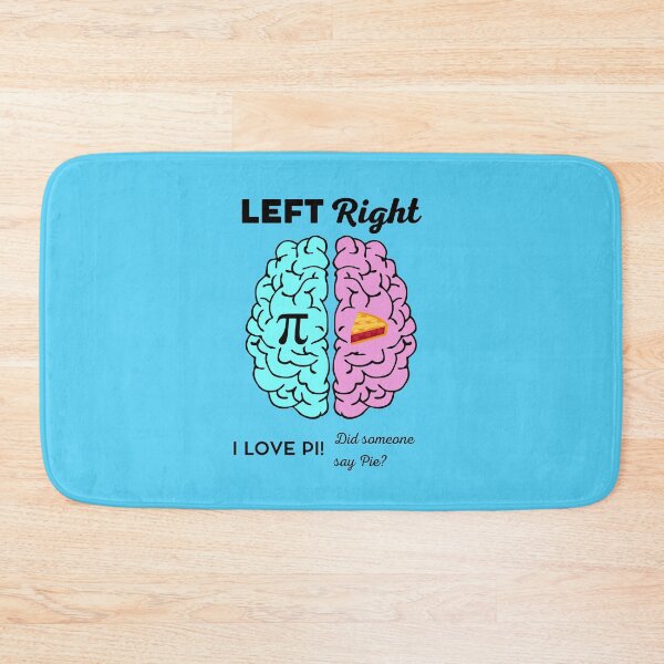 Item preview, Left Right Brain Hemisphere Pi Pie Math Joke  designed and sold by LordAudes.