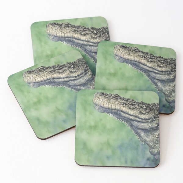 Artikelvorschau, Crocodile highly detailed watercolor painting entworfen und verkauft von DrawItOnce.