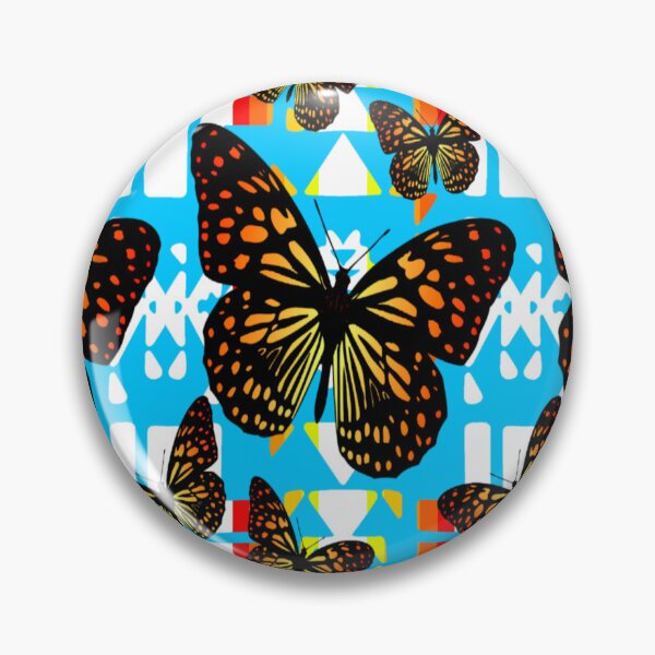 Item preview, Sky Blue  / White  / Fire Color  Native Butterfly Blanket Print  designed and sold by JMWCD.