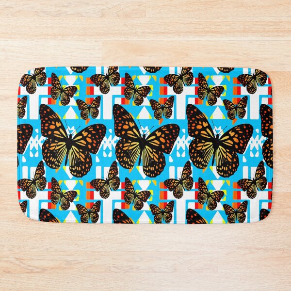 Item preview, Sky Blue  / White  / Fire Color  Native Butterfly Blanket Print  designed and sold by JMWCD.