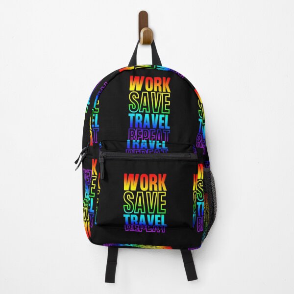 Item preview, work save travel repeat - best tropical vacation designed and sold by Sun Sand & Sea Art.
