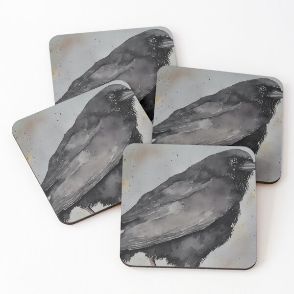 Artikelvorschau, Crow highly detailed watercolor painting entworfen und verkauft von DrawItOnce.