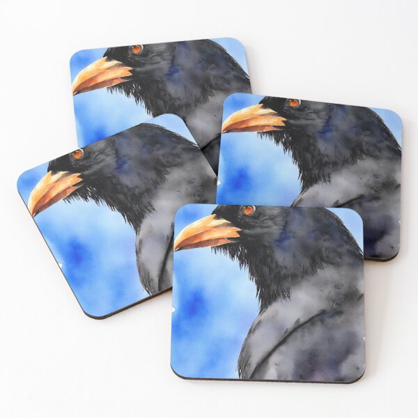 Artikelvorschau, Crow highly detailed watercolor painting entworfen und verkauft von DrawItOnce.