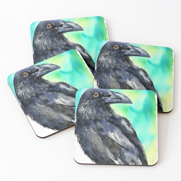 Item preview, Crow highly detailed watercolor painting designed and sold by DrawItOnce.