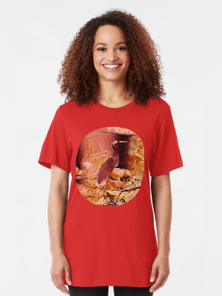 Alternate view of Migratory Cranes Slim Fit T-Shirt