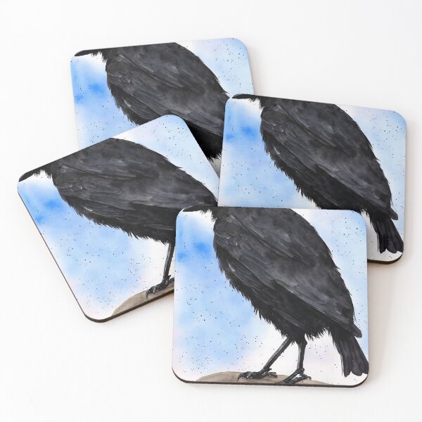 Item preview, Crow highly detailed watercolor painting designed and sold by DrawItOnce.