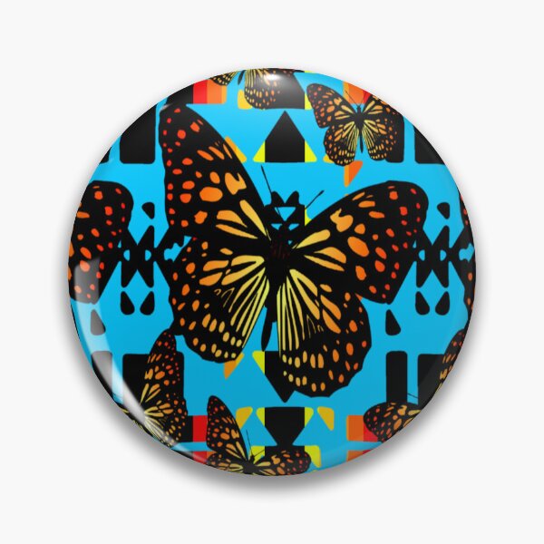 Item preview, Sky Blue  / Black / Fire Color  Native Butterfly Blanket Print  designed and sold by JMWCD.