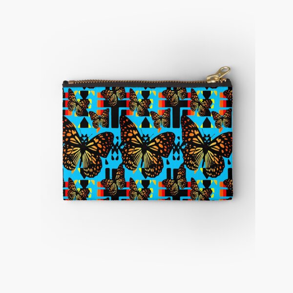 Item preview, Sky Blue  / Black / Fire Color  Native Butterfly Blanket Print  designed and sold by JMWCD.