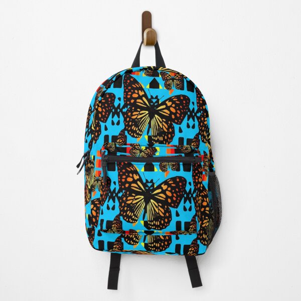 Item preview, Sky Blue / Black / Fire Color Native Butterfly Blanket Print designed and sold by JMWCD.