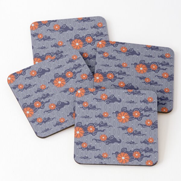 Artikelvorschau, Batikmuster mit Blumen und Wolken entworfen und verkauft von obinsuma.