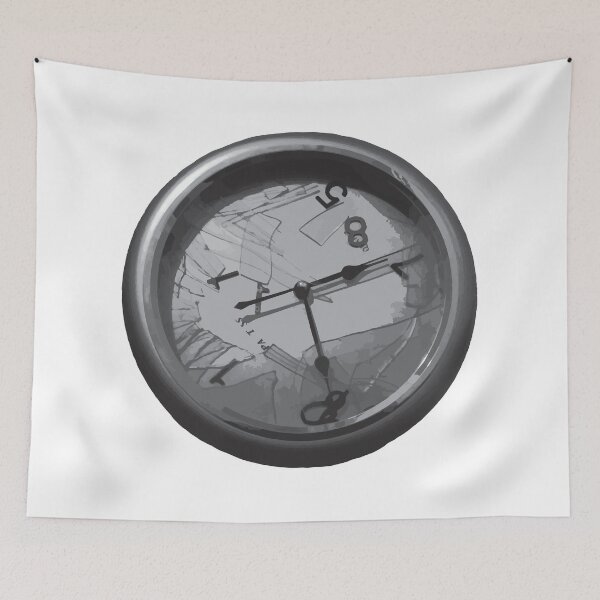 Item preview, Broken clock - monochrome composition designed and sold by WRECZ.