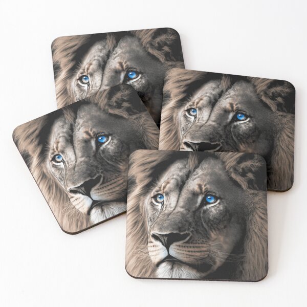 Item preview, Lion with blue eyes designed and sold by ai1art.