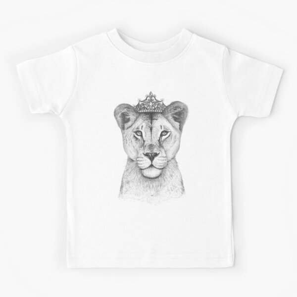 The Queen on black Kids T-Shirt