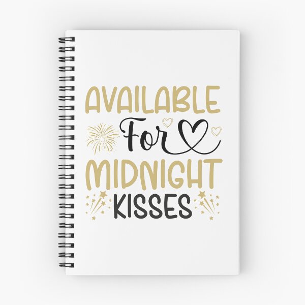 Item preview, Negro y dorado - Cita de feliz año nuevo 2023 - Disponible para besos de medianoche designed and sold by Textography1.