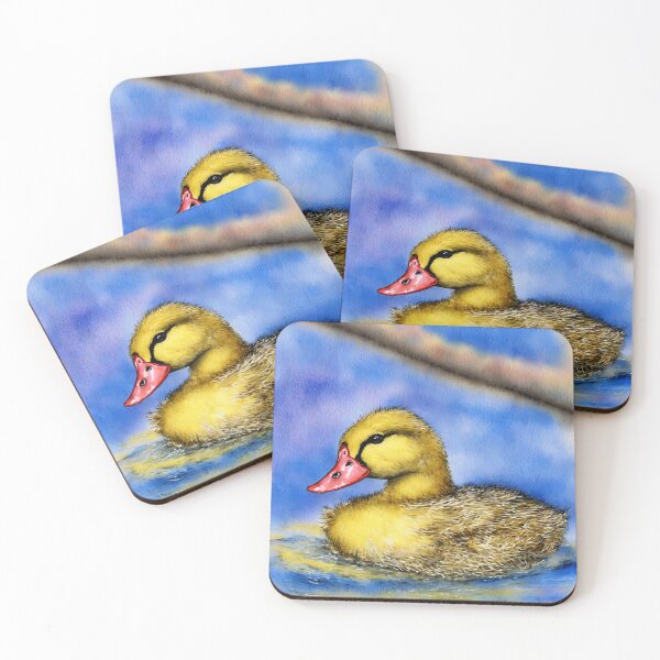 Item preview, Duckling highly detailed watercolor painting designed and sold by DrawItOnce.