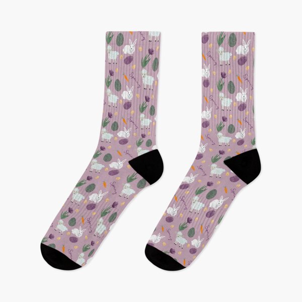 Item preview, Spring Easter Bunny Sheep Seamless Pattern designed and sold by Cedarrue.