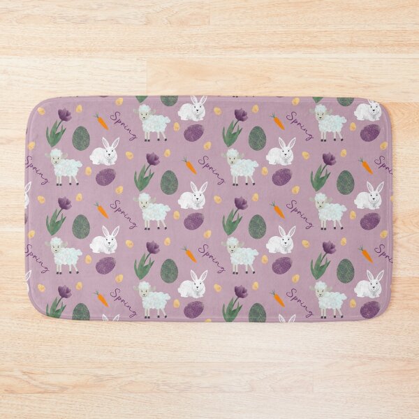 Item preview, Spring Easter Bunny Sheep Seamless Pattern designed and sold by Cedarrue.