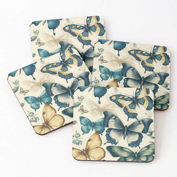 Item preview, Vintage Butterflies Pattern designed and sold by HappyLifeCreate.