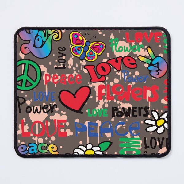 Item preview, love and peace seamless designed and sold by obinsuma.