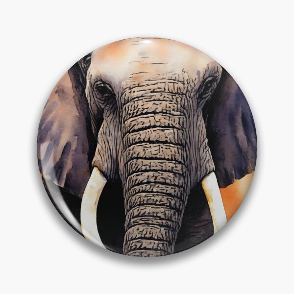 Artikelvorschau, Elephant highly detailed watercolor painting entworfen und verkauft von DrawItOnce.