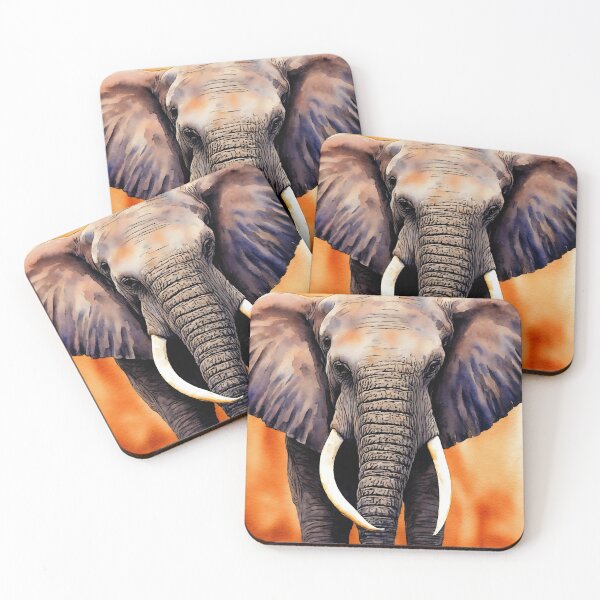 Artikelvorschau, Elephant highly detailed watercolor painting entworfen und verkauft von DrawItOnce.