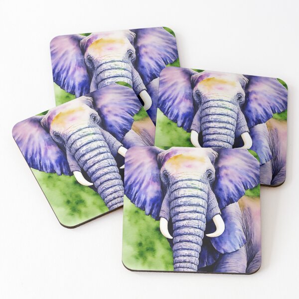 Artikelvorschau, Elephant highly detailed watercolor painting entworfen und verkauft von DrawItOnce.