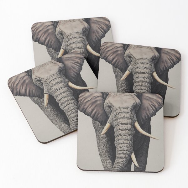 Artikelvorschau, Elephant highly detailed watercolor painting entworfen und verkauft von DrawItOnce.