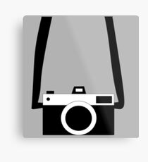 Black and White Camera Metal Print
