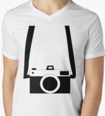 Black and White Camera Men's V-Neck T-Shirt