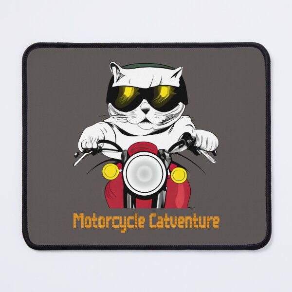 Item preview, Motorcycle Catventure - Funny white cat on a red motorcycle designed and sold by LV-creator.