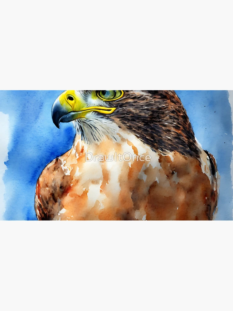 Imagen 3 de 3, Gorra con la obra Falcon highly detailed watercolor painting, diseñada y vendida por DrawItOnce.