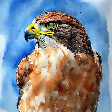 Imagen de la obra Falcon highly detailed watercolor painting de DrawItOnce