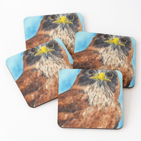 Item preview, Falcon highly detailed watercolor painting designed and sold by DrawItOnce.