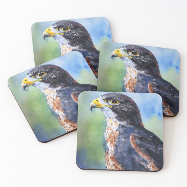 Artikelvorschau, Falcon highly detailed watercolor painting entworfen und verkauft von DrawItOnce.