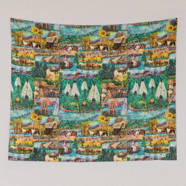 Item preview, Western Native America Primitive Montage designed and sold by Mizjean.