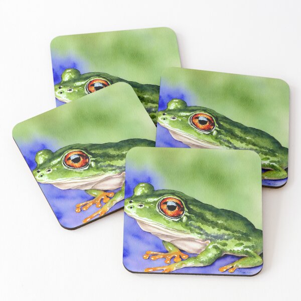 Artikelvorschau, Frog highly detailed watercolor painting entworfen und verkauft von DrawItOnce.