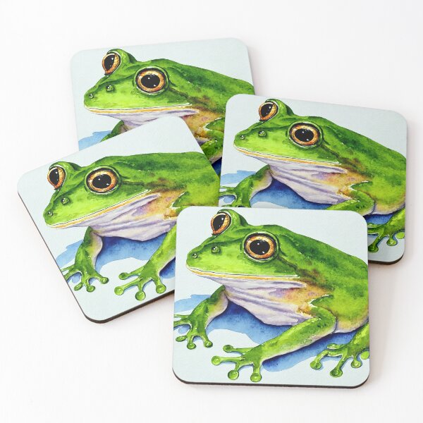Artikelvorschau, Frog highly detailed watercolor painting entworfen und verkauft von DrawItOnce.