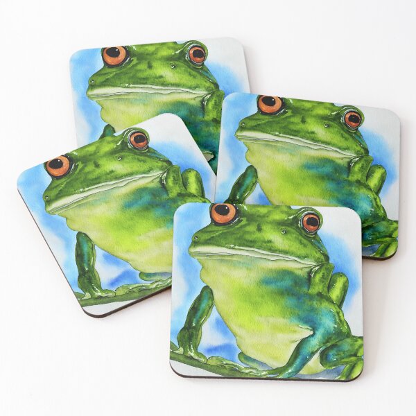 Artikelvorschau, Frog highly detailed watercolor painting entworfen und verkauft von DrawItOnce.