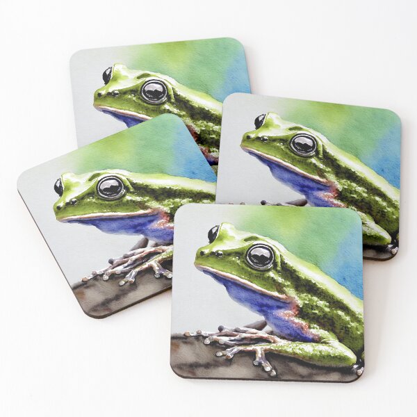 Aperçu de l'œuvre Frog highly detailed watercolor painting créée et vendue par DrawItOnce.