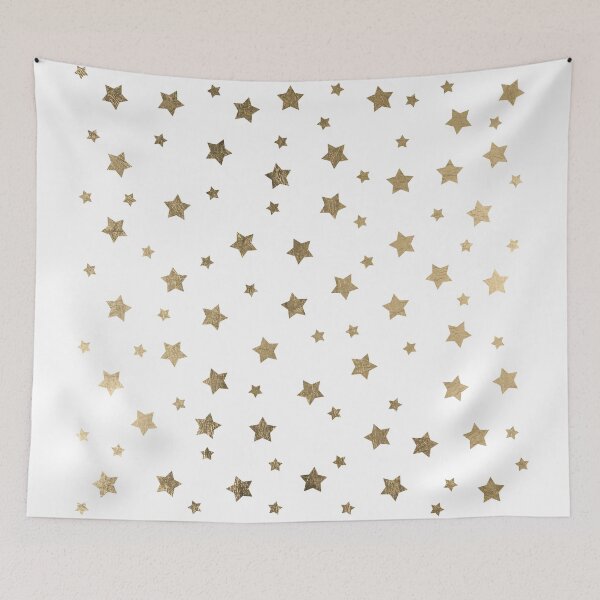Item preview, Modern gold Christmas stars geometric pattern  designed and sold by GirlyTrend.